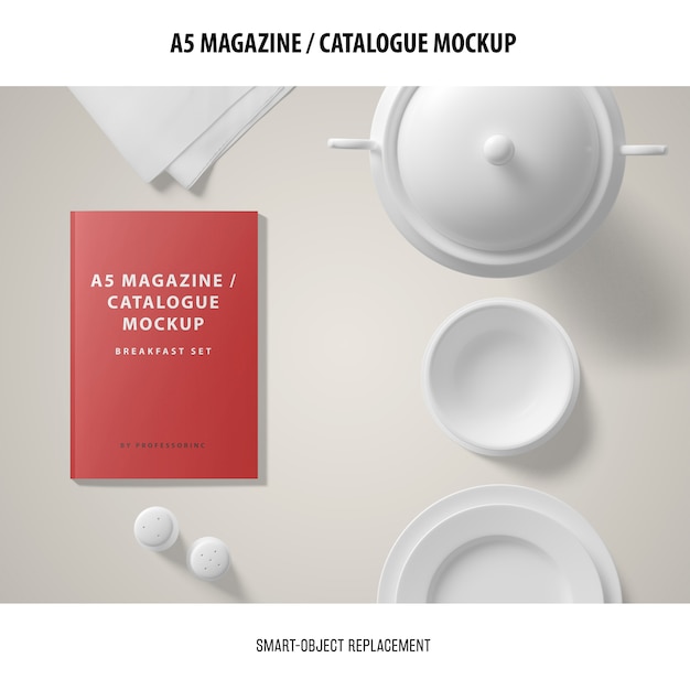 A5 Magazine Catalogue Mockup