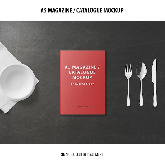 a5 magazine cover catalogue mockup