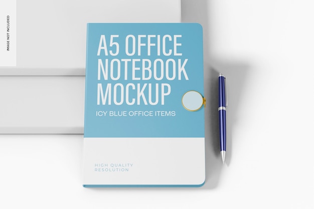 a5 office notebook mockup