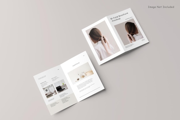 A5 size bi fold brochure mockup