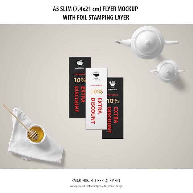 a5 slim flyer mockup