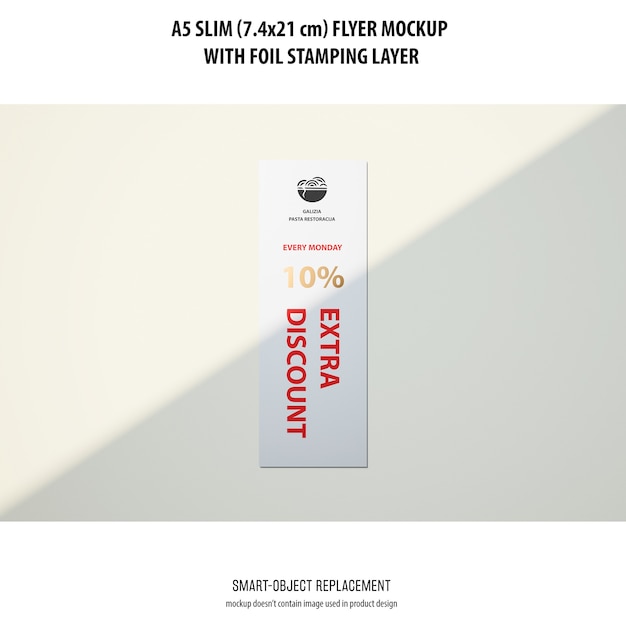 A5 Slim Flyer Mockup
