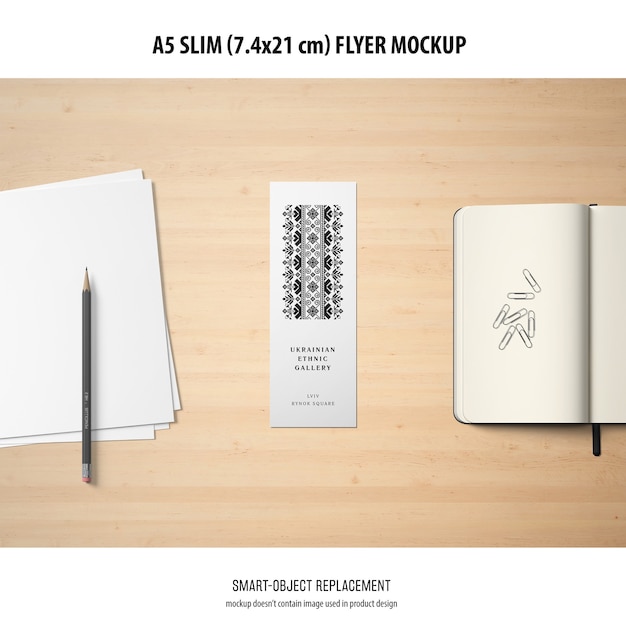 A5 Slim Flyer Mockup