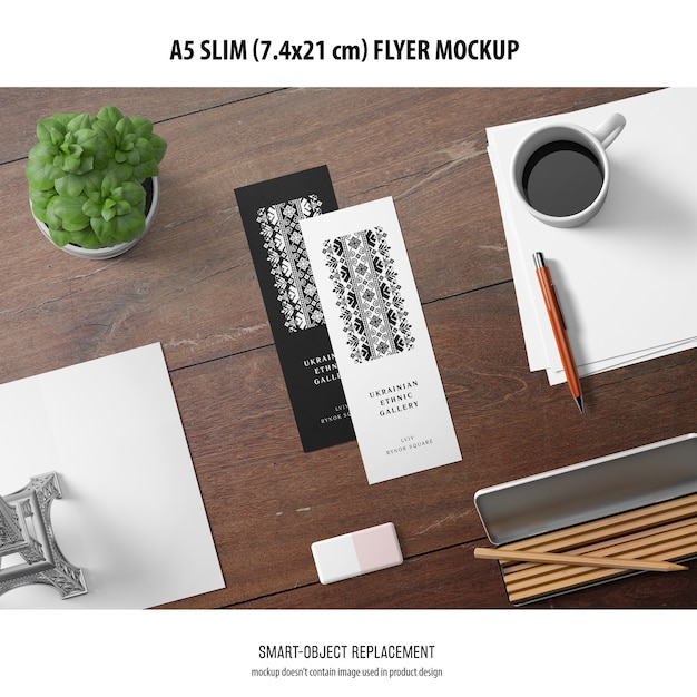 A5 Slim Flyer Mockup