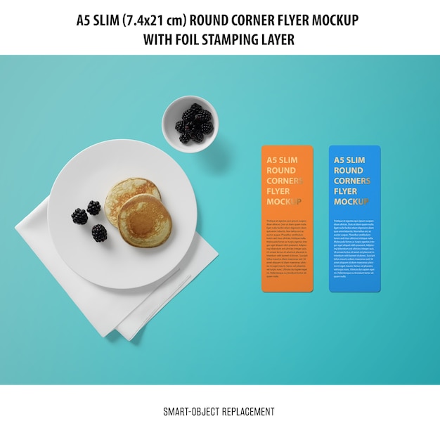 a5 slim flyer mockup