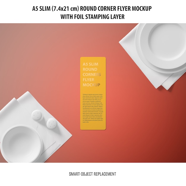 a5 slim flyer mockup
