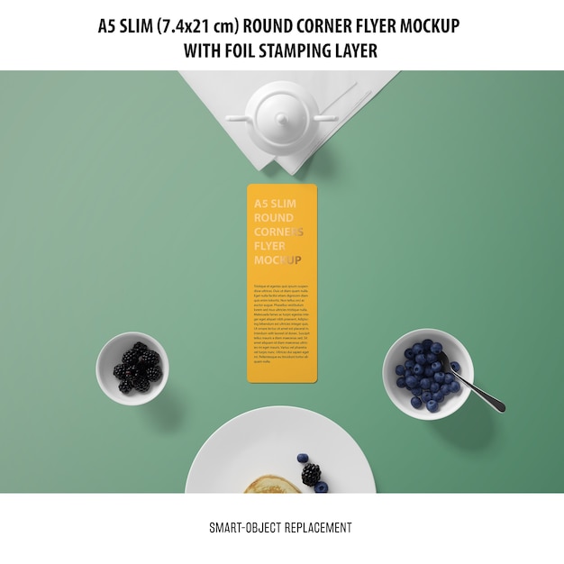 a5 slim flyer mockup