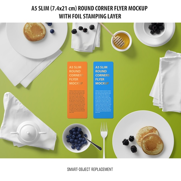 a5 slim flyer mockup