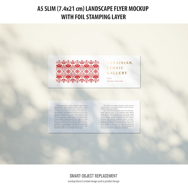 A5 Slim Landscape Flyer Mockup