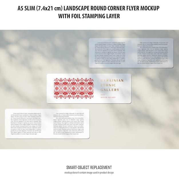 A5 Slim Landscape Flyer Mockup