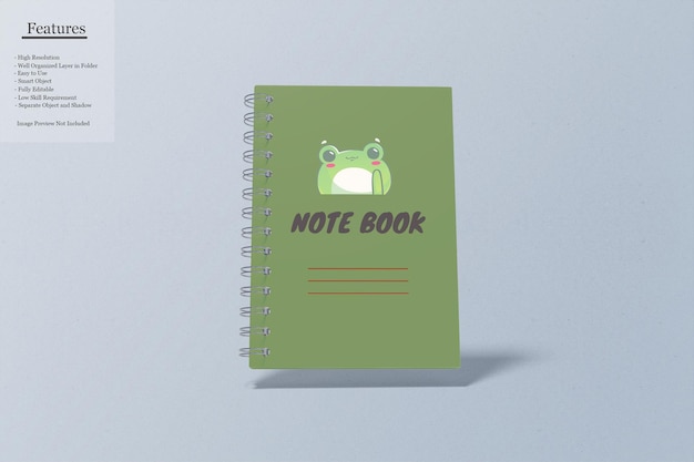 Mockup per notebook a spirale a5