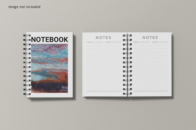 A5 spiral notebook mockup