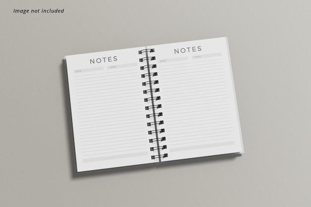 Notebook a spirale a5 mockup