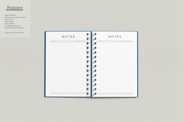 A5 Spiral Notebook MockUp