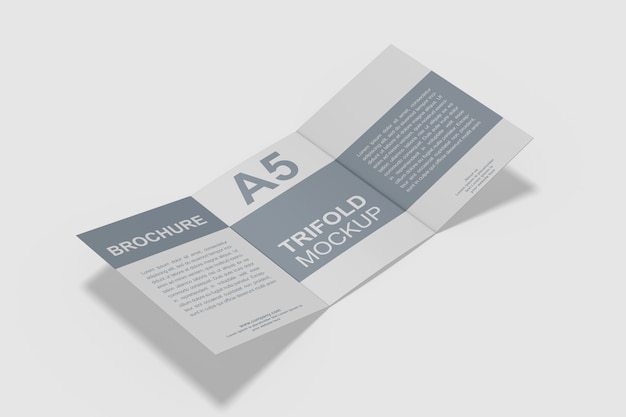 Mockup di brochure ripiegabile a5