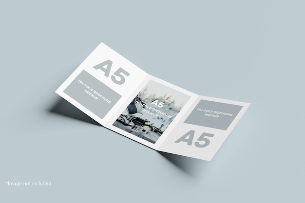 Mockup di brochure ripiegabile a5