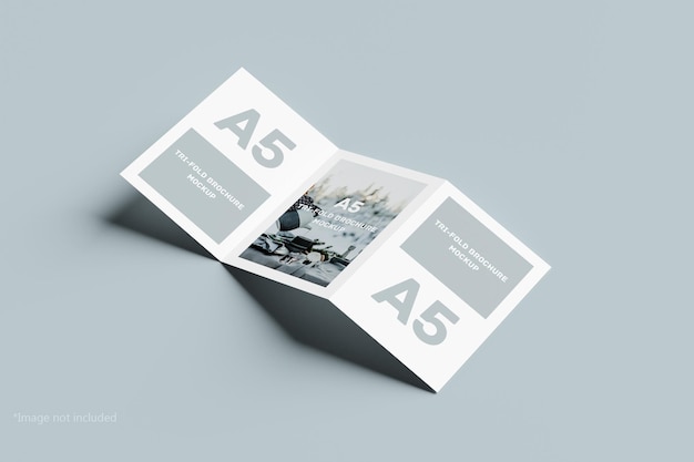 Mockup di brochure ripiegabile a5