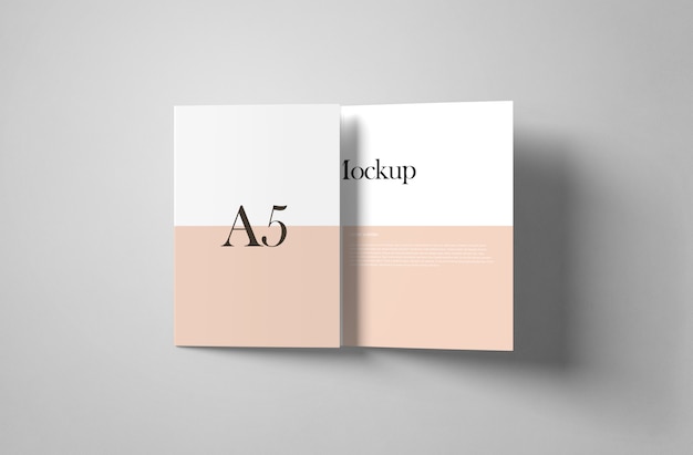 A5 tri-fold mockup