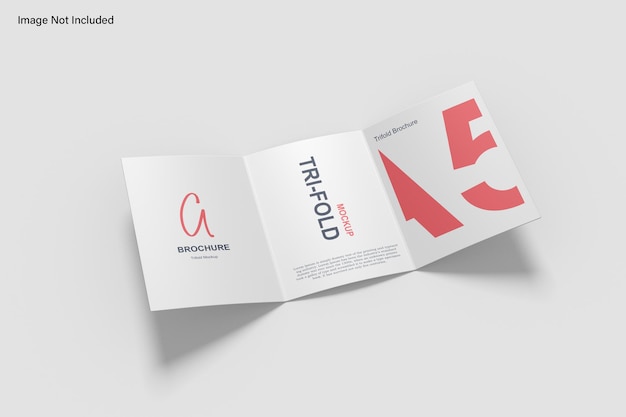 A5 trifold brochure mockup