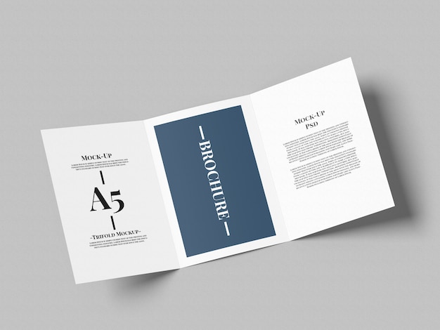 A5 brochure a tre ante mockup