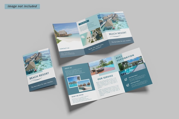 A5 brochure a tre ante mockup