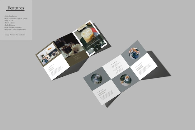 A5 brochure a tre ante mockup