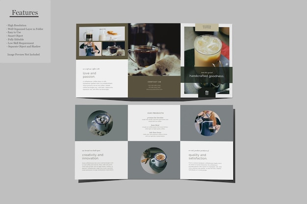 A5 brochure a tre ante mockup