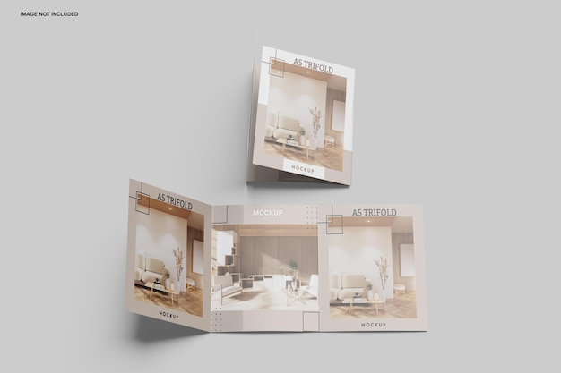 A5 brochure a tre ante mockup