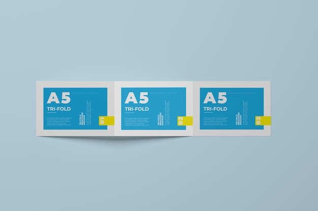 A5 brochure a tre ante mockup