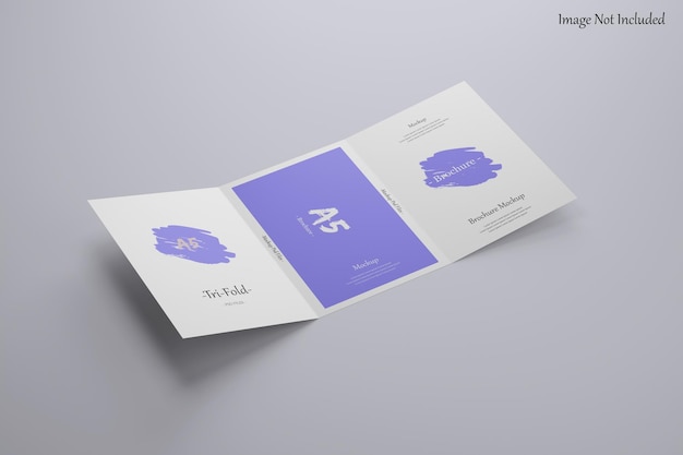 A5 trifold mockup