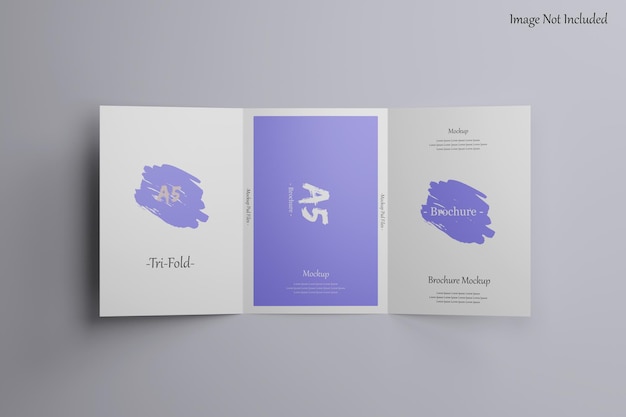 A5 trifold mockup