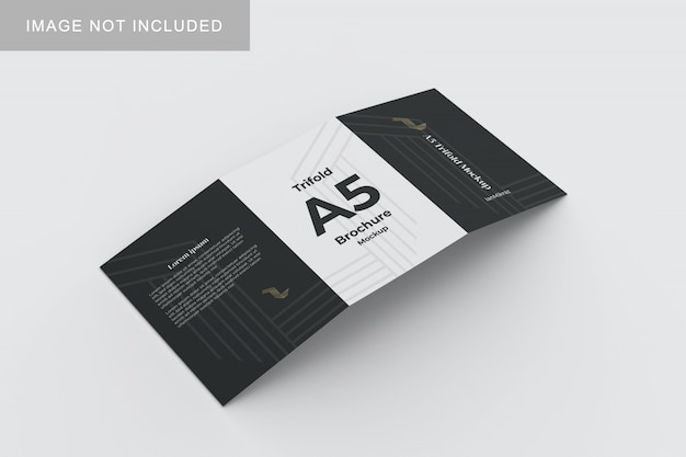 A5 trifold mockup