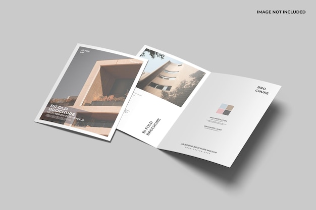 A5 tweevoudige brochure mockup