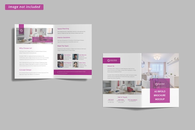 A5 tweevoudige brochure mockup