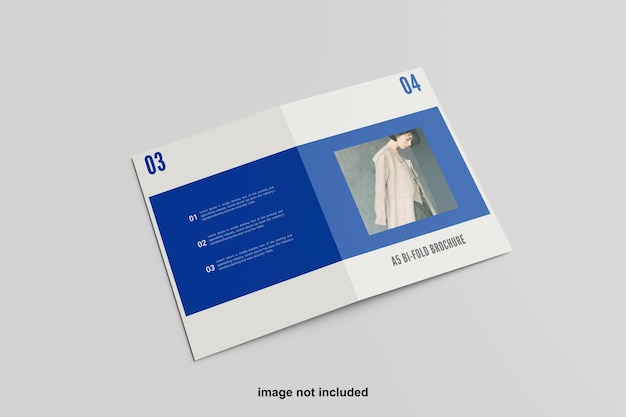 A5 tweevoudige brochure mockup