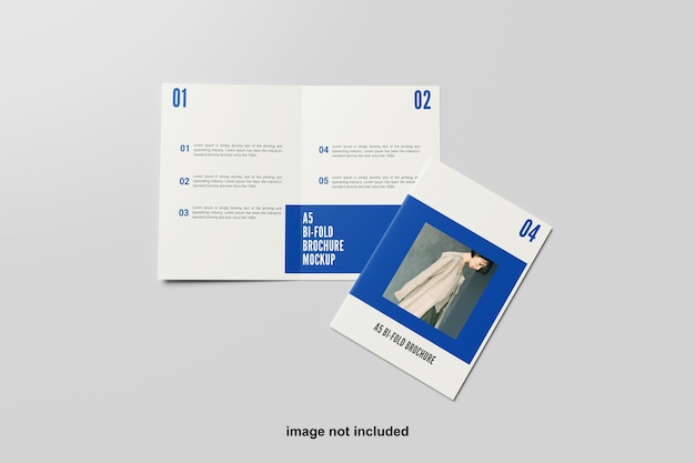 A5 tweevoudige brochure mockup