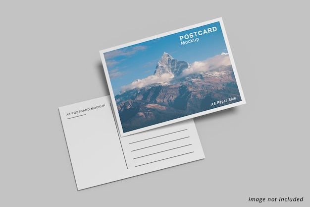 A6 ansichtkaart flyer mockup