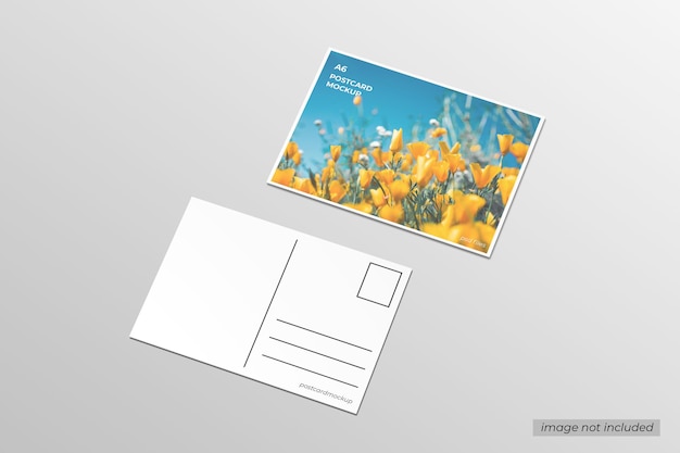 PSD a6 briefkaartmodel