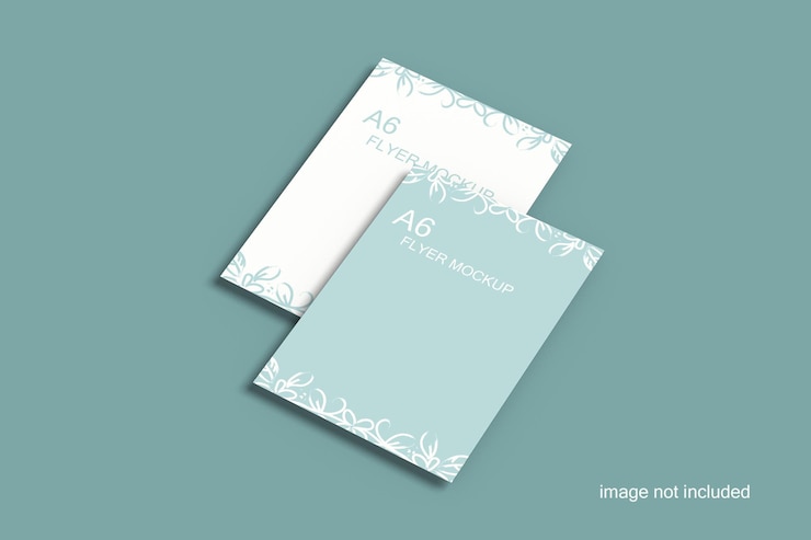 PSD a6 flyer mockup