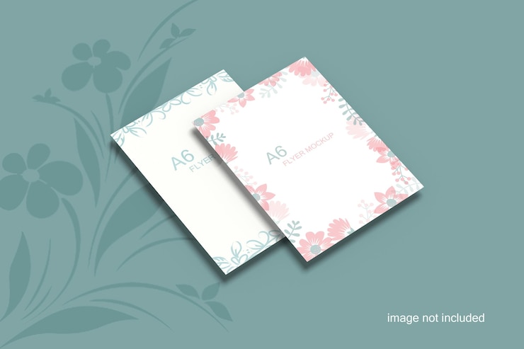 PSD a6 flyer mockup