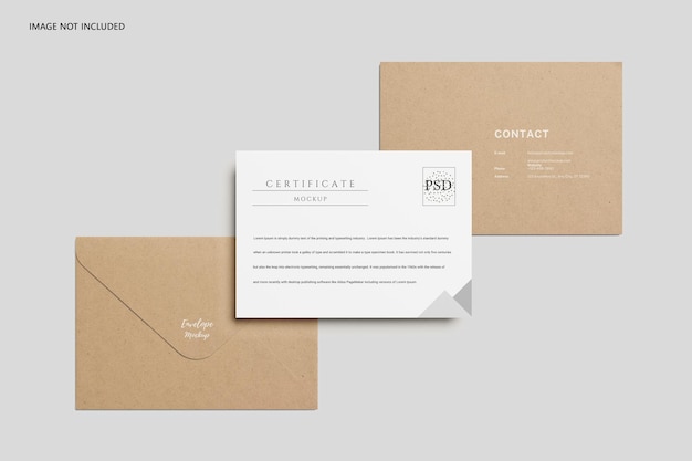 A6 postcard and envelope mockup