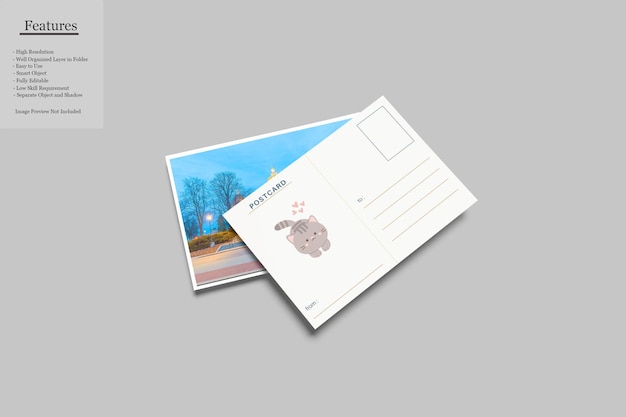 Mockup di cartolina a6