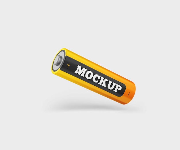 PSD aa-batterij mockup psd-sjabloon