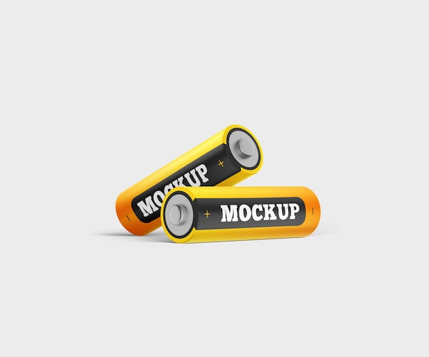 PSD aa battery mockup psd template