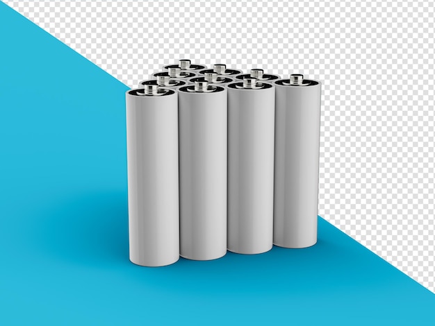 Aa size battery isolated on isolated background blank rechargeable battery aa or aaa size