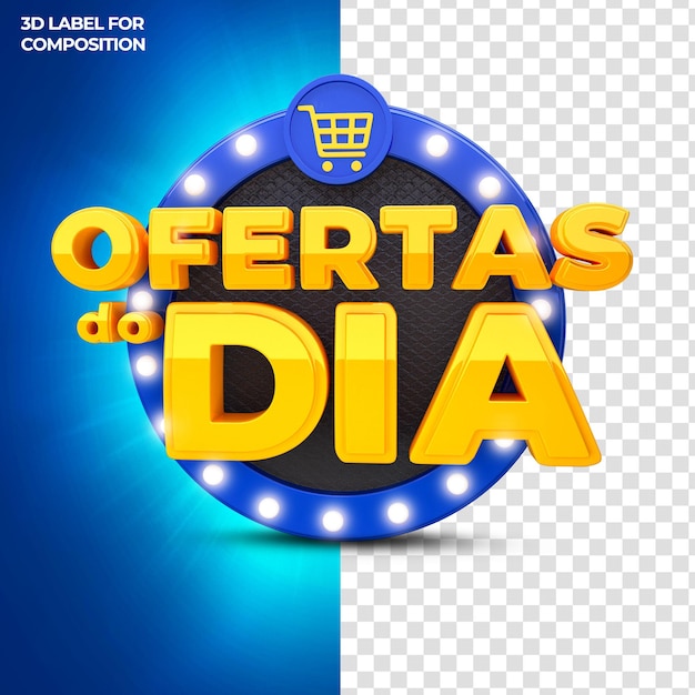 aanbiedingen van de dag 3D-label met lichten voor Braziliaanse campagnes