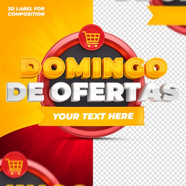 aanbiedingen van de dag met rood podium voor Braziliaanse campagnes 3d render