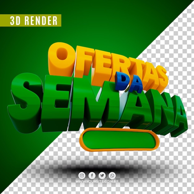 Aanbiedingen van de week logo 3d voor bedrijven