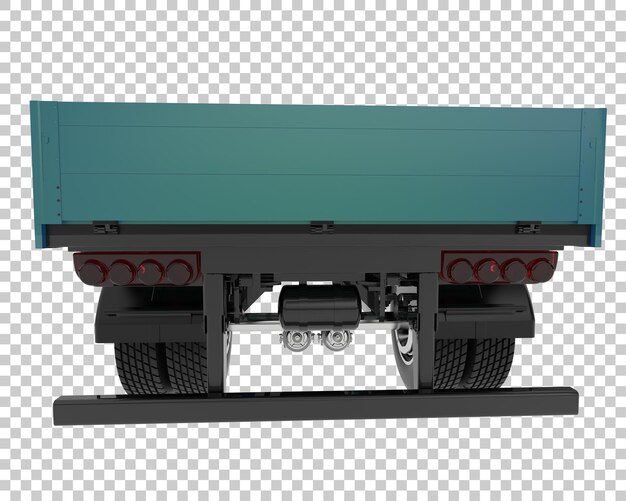 PSD aanhangwagen geïsoleerd op transparante achtergrond 3d-rendering illustratie