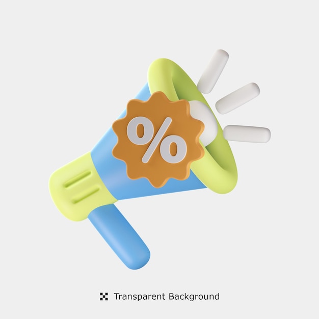 Aankondiging 3d pictogram illustratie